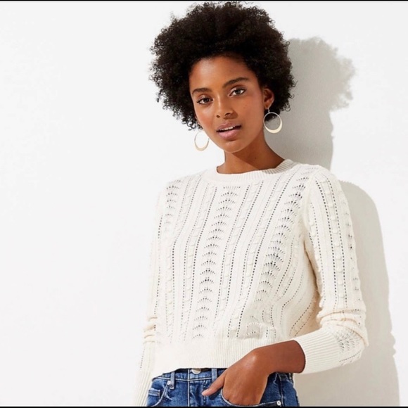 LOFT Sweaters - NWT Loft Bobble Cropped Sweater